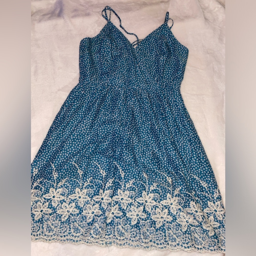 Altar’d State Floral Embroidered Hem Mini Dress